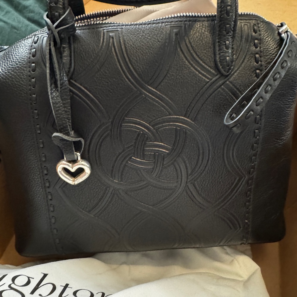 Brighton Black Leather Handbag